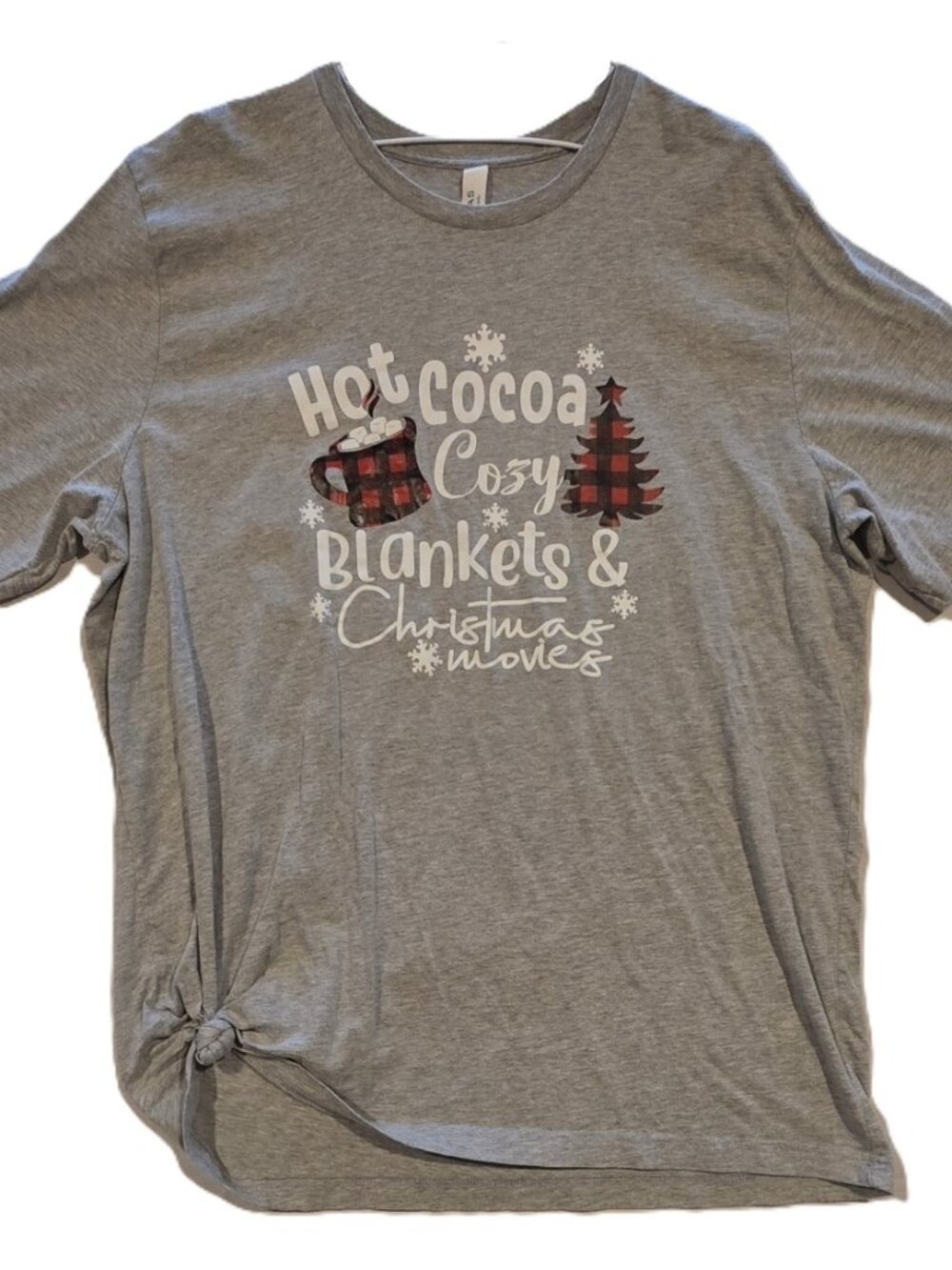 *Women Hot Cocoa Cozy Blankets Christmas Movies T-Shirt Christmas Shirt*